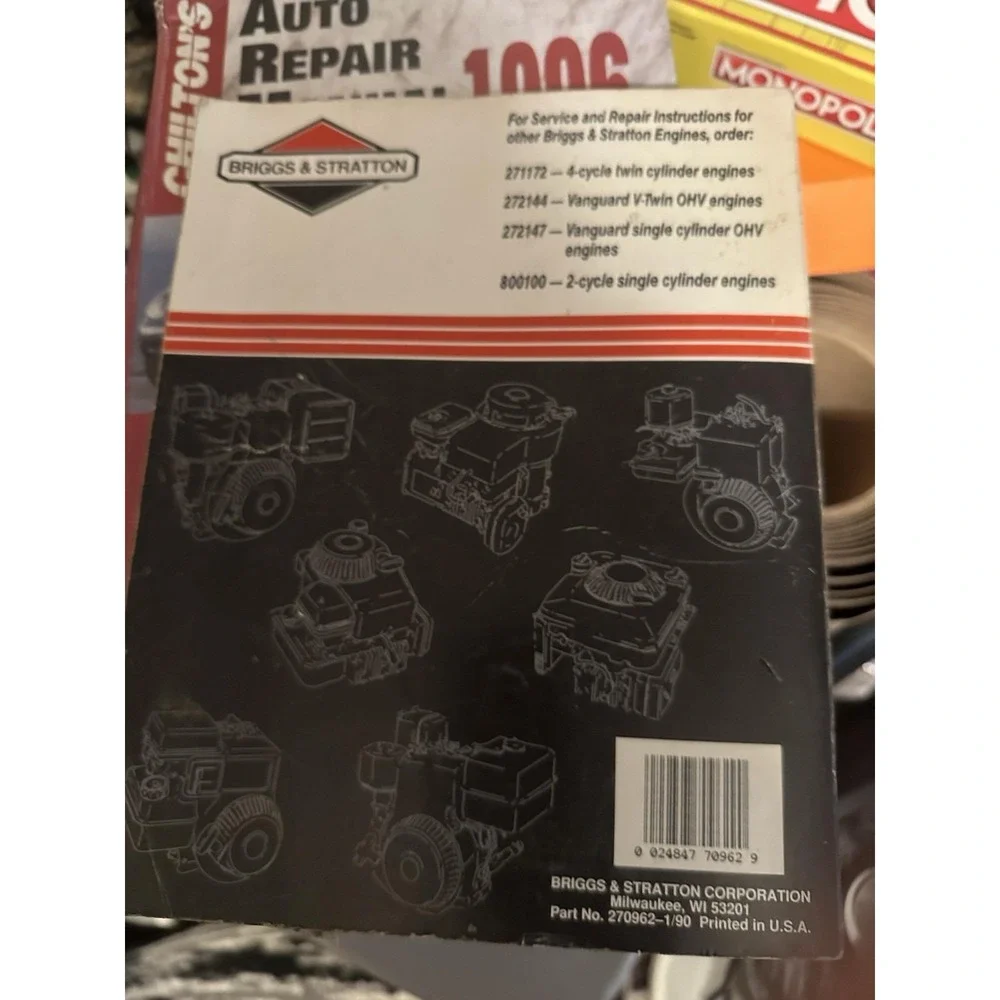 1989 Briggs & Stratton Repair & Service Manual.